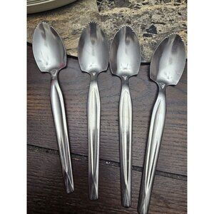 Unbranded Stainless Steel Set Of 4 Serrated Spoons